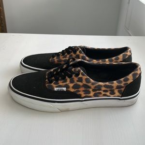 Leopard print vans shoes sneakers size 8
